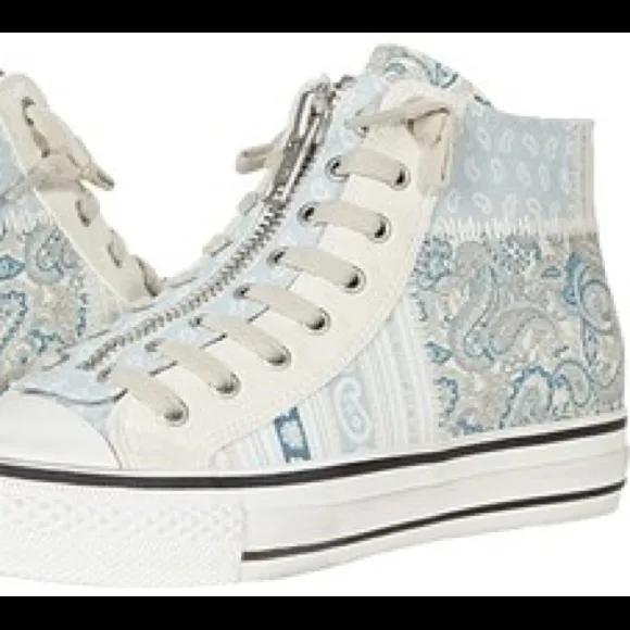 ASH VAL HIGH TOP PLATFORM ZIP FRONT SNEAKERS NWT SZ 9