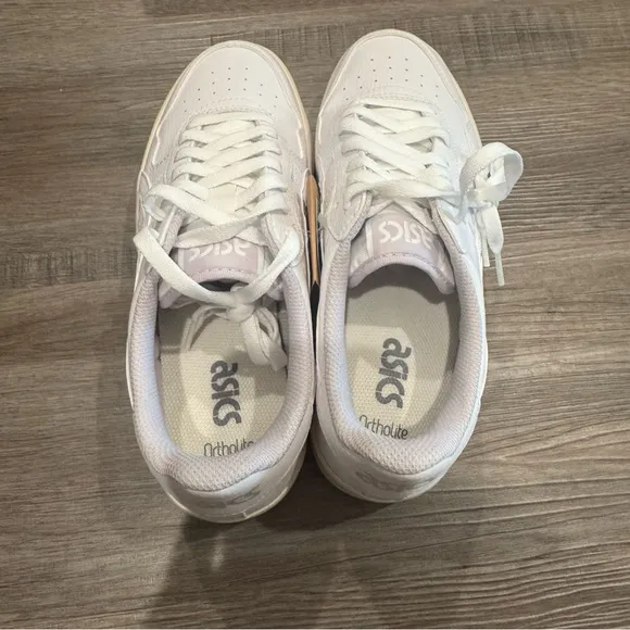 ASICS Japan S PF White Lilac Hint 1 Leather Platform Sneakers