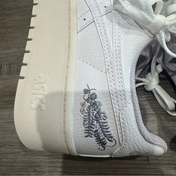 ASICS Japan S PF White Lilac Hint 1 Leather Platform Sneakers