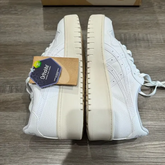 ASICS Japan S PF White Lilac Hint 1 Leather Platform Sneakers