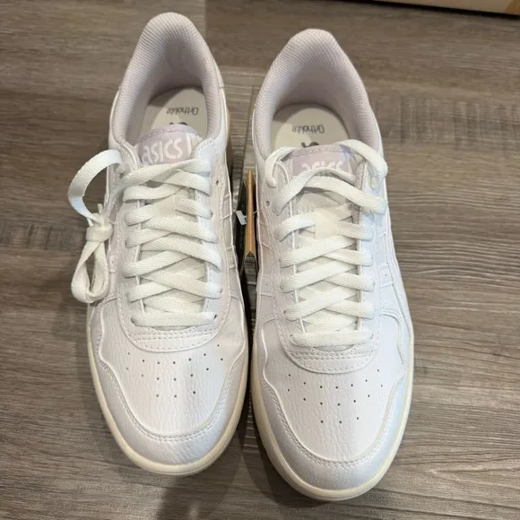 ASICS Japan S PF White Lilac Hint 1 Leather Platform Sneakers