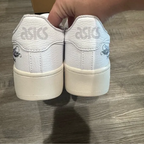 ASICS Japan S PF White Lilac Hint 1 Leather Platform Sneakers