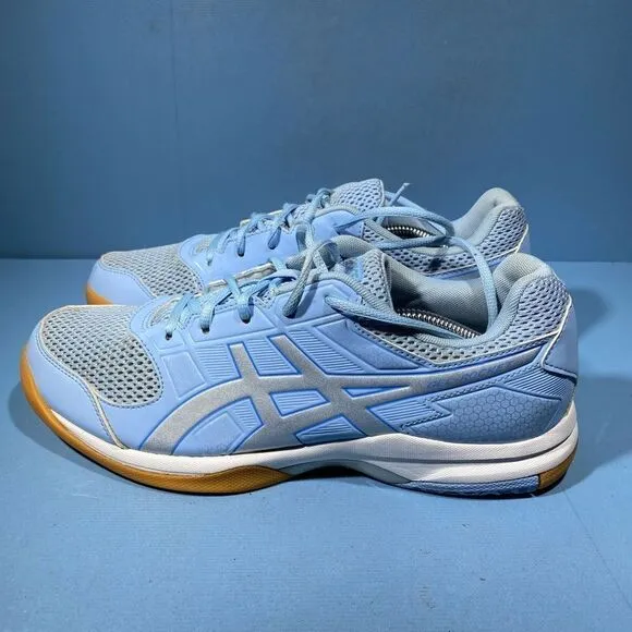 Asics volleyball shoe womens size 11 gel rocket B756Y blue low top sneakers