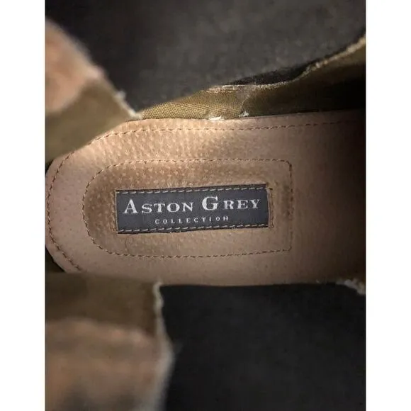Aston Grey PAGLIAGA Chelsea boots in black size 11.5