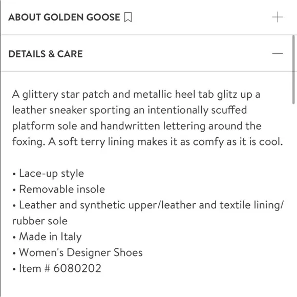 Authentic Golden Goose Platform Sneakers size 38