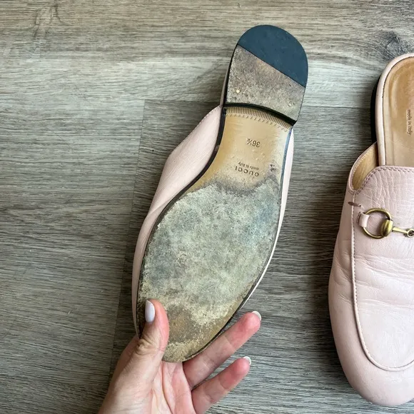 Authentic Gucci Pink Flats with Horsebit Detail