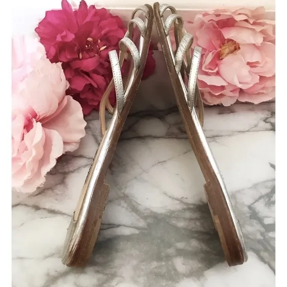 Authentic Jimmy Choo Metallic Silver Mules Sandals​​​​