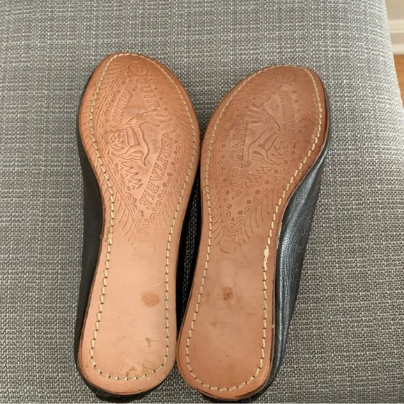 Authentic La Gazelle El Avmani Moroccan Leather Ballet Flats