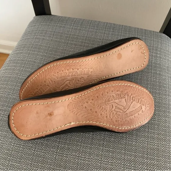 Authentic La Gazelle El Avmani Moroccan Leather Ballet Flats