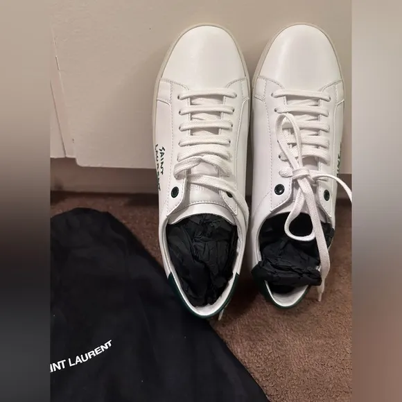 Authentic Saint Laurent Court Classic Low Top Sneakers Green-Brand New. Size 39