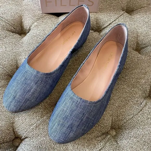 Avec Les Filles Denim Ballet Flats