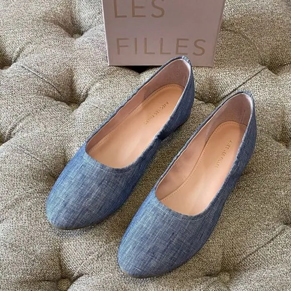 Avec Les Filles Denim Ballet Flats