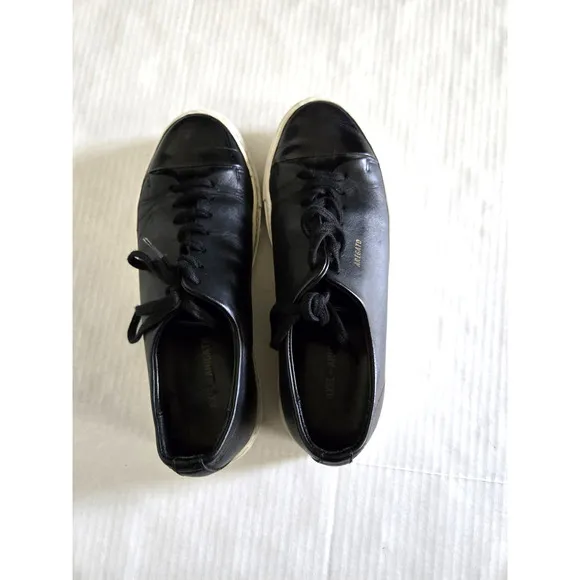 Axel Arigato Clean 90 Sneakers Shoes Leather Black White Gold Women Sz 38/7.5