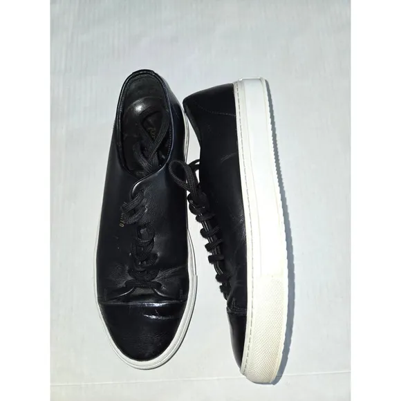 Axel Arigato Clean 90 Sneakers Shoes Leather Black White Gold Women Sz 38/7.5