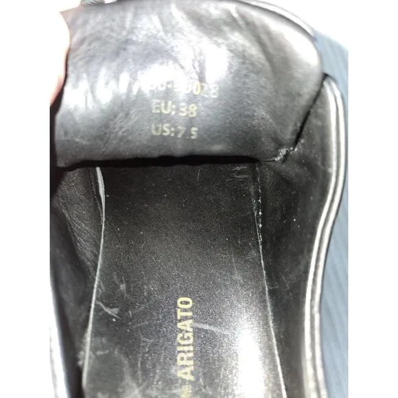 Axel Arigato Clean 90 Sneakers Shoes Leather Black White Gold Women Sz 38/7.5