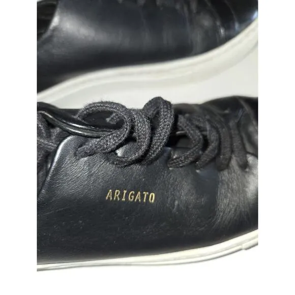 Axel Arigato Clean 90 Sneakers Shoes Leather Black White Gold Women Sz 38/7.5