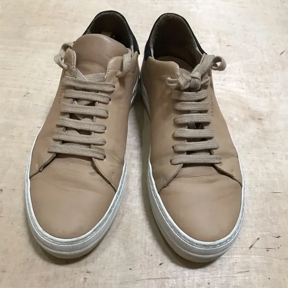 Axel Arigato Platform Sneakers Size 8.5 Tan Leather
