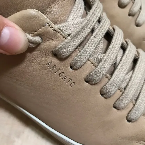 Axel Arigato Platform Sneakers Size 8.5 Tan Leather