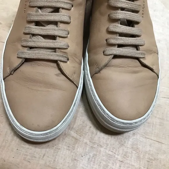 Axel Arigato Platform Sneakers Size 8.5 Tan Leather