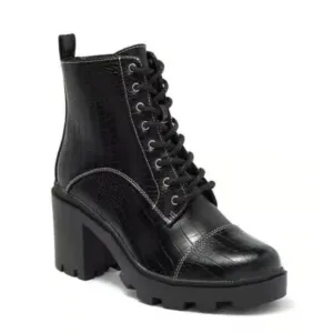 🌺Azalea Wang Surreal Croc-Embossed Combat Boots