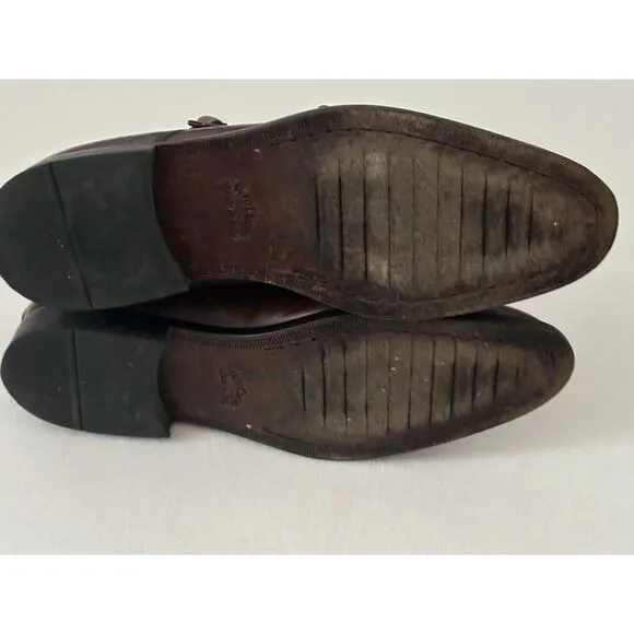 BACCO BUCCI Italy Mens‎ US 11.5  Brown Leather Buckle Ankle Chukka Chelsea Boots
