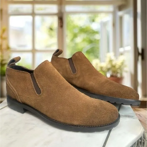 BACCO BUCCI Studio Men’s Brown Suede Leather Meredith Boot Size  8