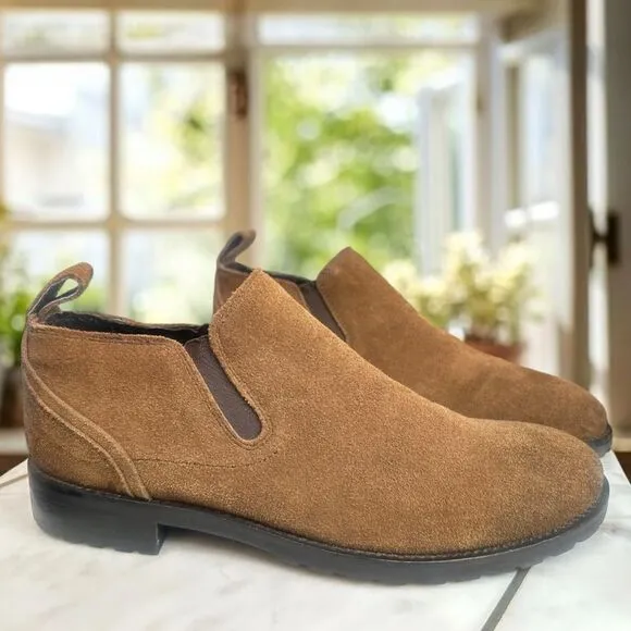 BACCO BUCCI Studio Men’s Brown Suede Leather Meredith Boot Size  8