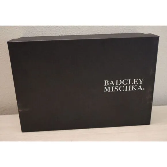 Badgley Mischka MP6306 Women's Sz 6 Platino Tanessa Ankle Strap Sandals $235