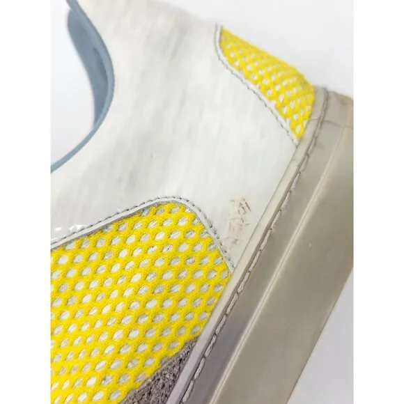 Balenciaga Low Top Contrast Panel Trainers Sneakers Yellow, Sz 42, Made In Italy