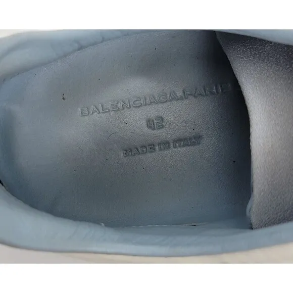 Balenciaga Low Top Contrast Panel Trainers Sneakers Yellow, Sz 42, Made In Italy
