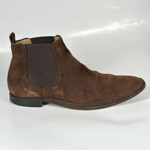 Bally Chelsea Ankle Boots Brown Suede Leather Mens Size 9.5 Mode In Switzerland