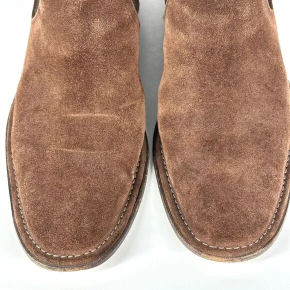Bally Chelsea Ankle Boots Brown Suede Leather Mens Size 9.5 Mode In Switzerland