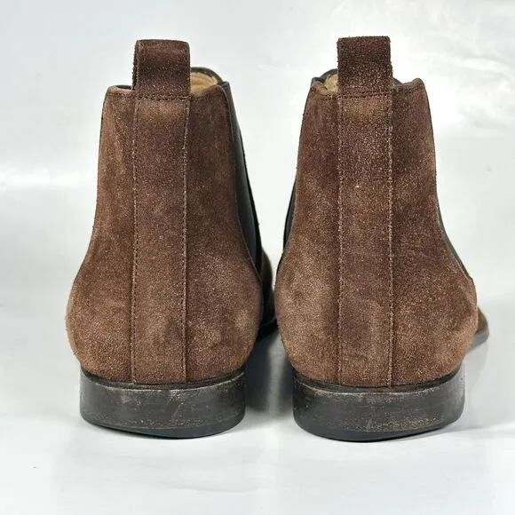 Bally Chelsea Ankle Boots Brown Suede Leather Mens Size 9.5 Mode In Switzerland