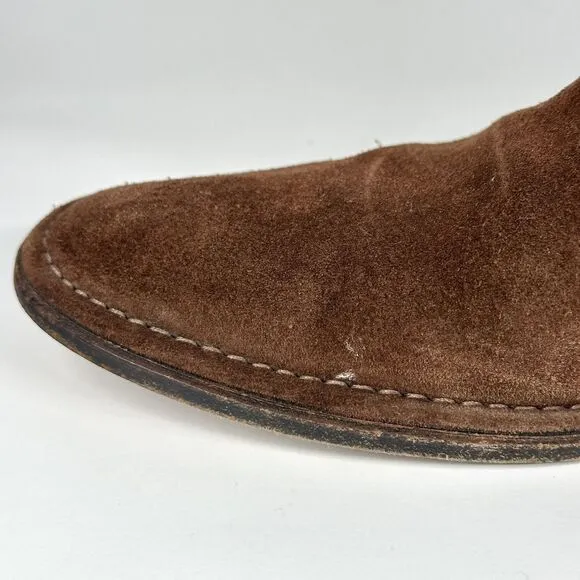 Bally Chelsea Ankle Boots Brown Suede Leather Mens Size 9.5 Mode In Switzerland