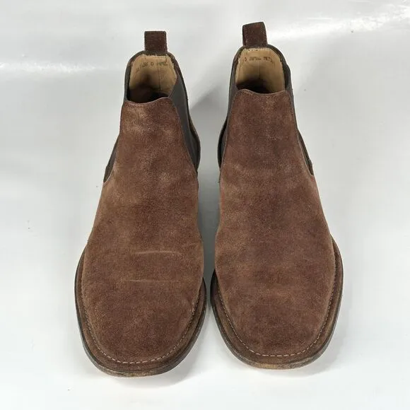 Bally Chelsea Ankle Boots Brown Suede Leather Mens Size 9.5 Mode In Switzerland