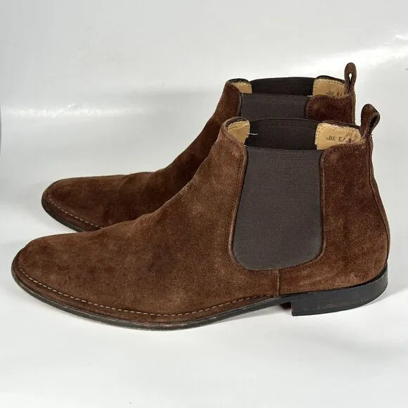 Bally Chelsea Ankle Boots Brown Suede Leather Mens Size 9.5 Mode In Switzerland