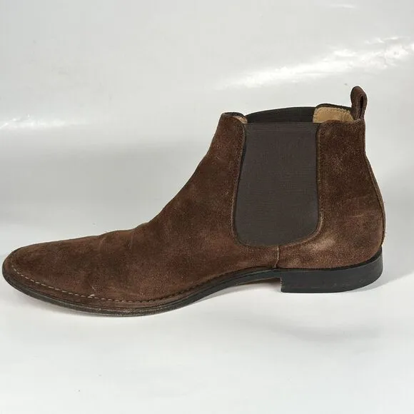 Bally Chelsea Ankle Boots Brown Suede Leather Mens Size 9.5 Mode In Switzerland