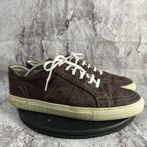 Bally Euler Mens Pebbled Leather Sneakers Size 10.5 Low Top Lace Casual Walking