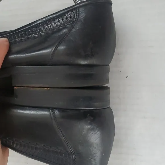 Bally Norwood Black Woven Slip On Leather Loafers 8 W