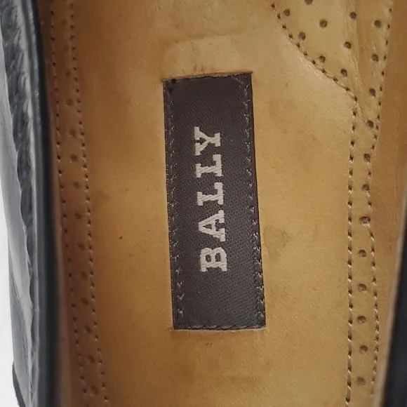 Bally Norwood Black Woven Slip On Leather Loafers 8 W