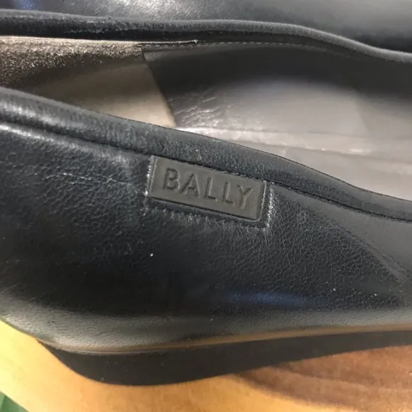 Bally Tignale Navy Blue Butter Soft Leather Wedge