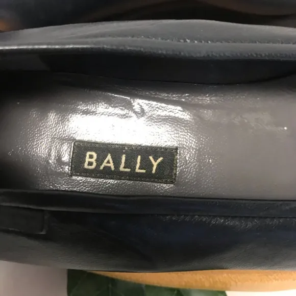 Bally Tignale Navy Blue Butter Soft Leather Wedge