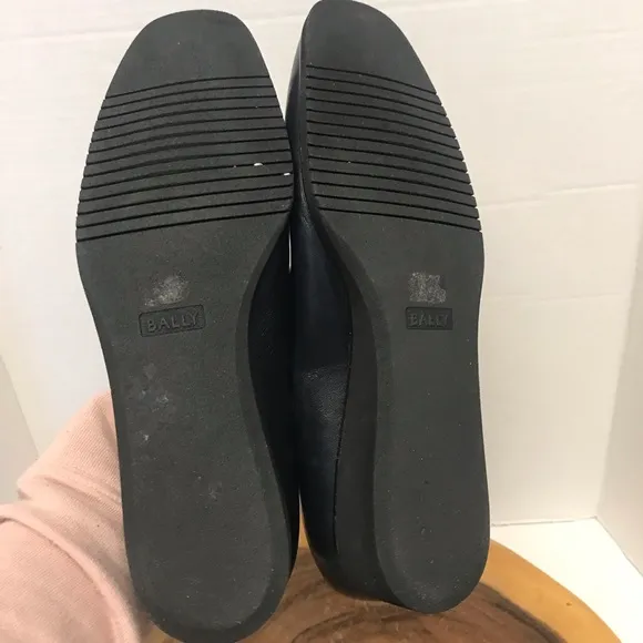 Bally Tignale Navy Blue Butter Soft Leather Wedge