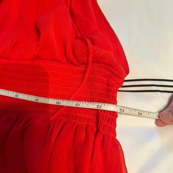 Banana Republic Red Halter Maxi Dress NWT Size Medium Tall