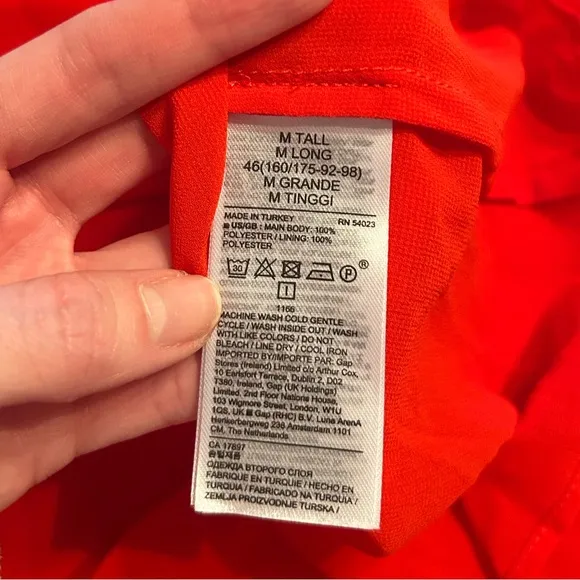 Banana Republic Red Halter Maxi Dress NWT Size Medium Tall