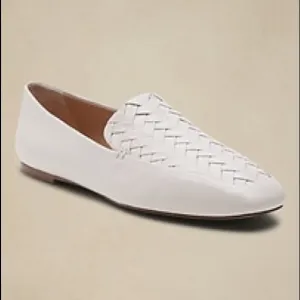 Banana Republic Woven Leather Soft Loafer Shoe