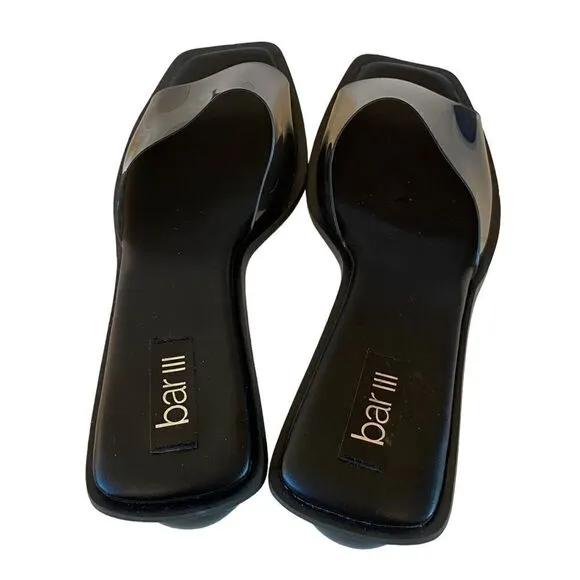 Bar III Black Slip On Glass Ball Heeled Sandals in Ladies Sz 10.5