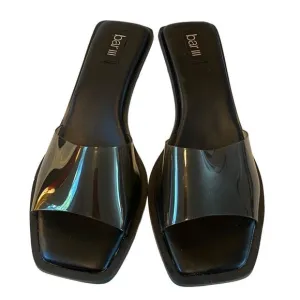 Bar III Black Slip On Glass Ball Heeled Sandals in Ladies Sz 10.5