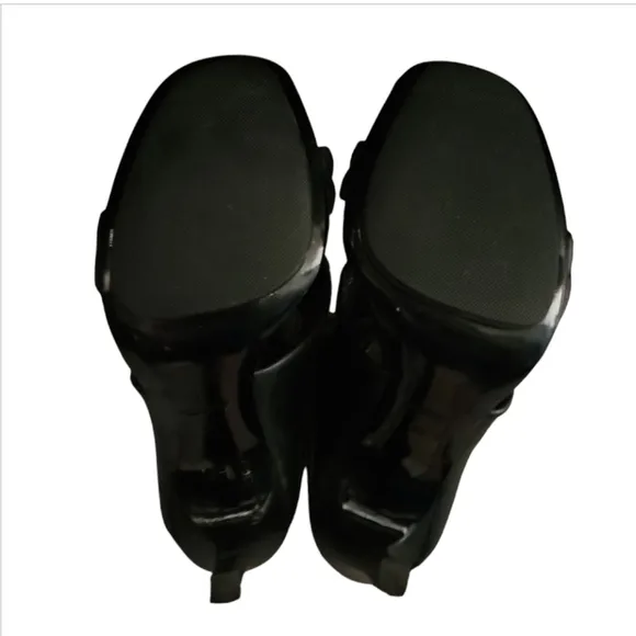 BARBARA BUI | Black Leather Strap Sandals in Size EU 39 / US 9