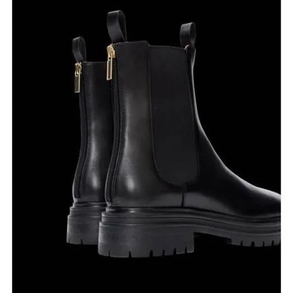 BARED FOOTWEAR PELTOPS CHELSEA BOOTS BLACK LEATHER WOMENS EU 41 US 10.5 NEW